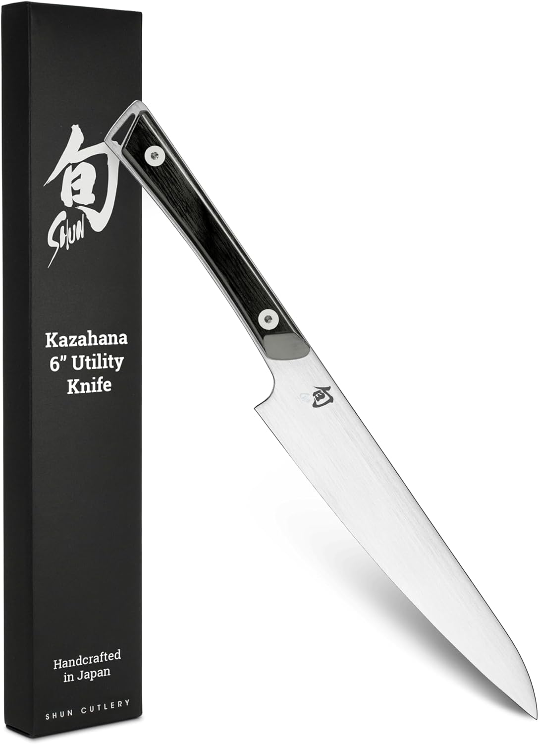 Shun Kazahana 6" Utility Knife, Handcrafted Japanese Kitchen Knife, AUS10A Stainless Steel Blade, Pakkawood Handle, Precision and Sharpness for Professional and Home Chefs