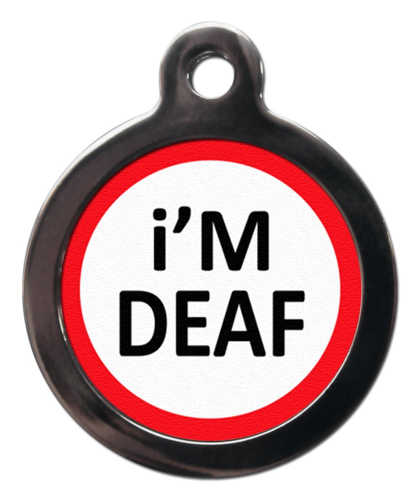 PS Pet TagsMedical Alert Pet Tags -I'm Deaf Dog Cat Disc - Large (32mm)