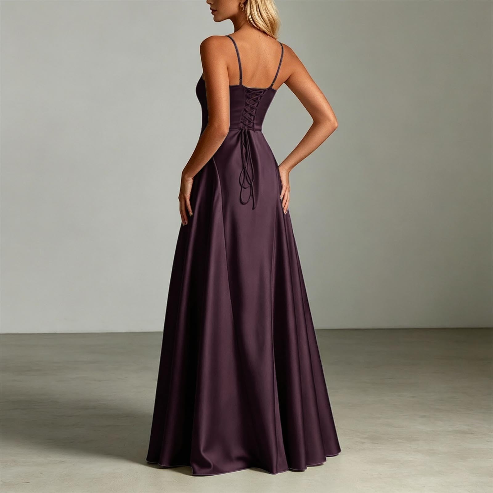 Vestido Camisero de satén con Cintura definida y Vuelo Elegante