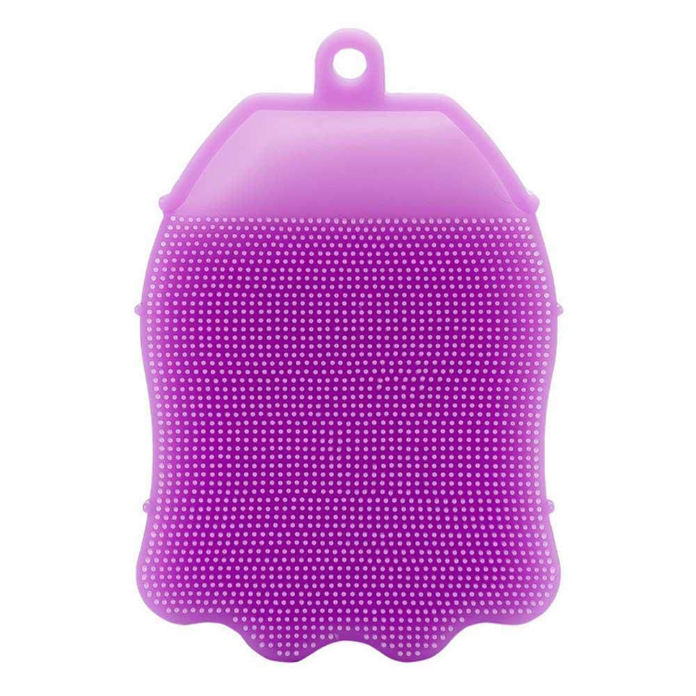Silicone Bath Brush Body Scrubber Bath Glove Anti Cellulite Shower Brush Scrub (Multi colour)-image-16