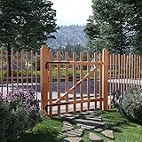 Tidyard Holz Gartentor Zauntor Einflügelig Gartentür Zauntür Einflügeltor Gartenpforte Holztor Imprägniert Haselnussholz Verrottungsfest 100 x 100 cm