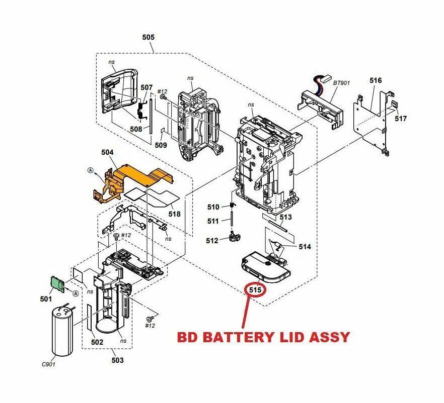 Coperchio Batteria Nero Sony Per Videocamera Digitale HD &ndash; Ricambio Originale A1999099A