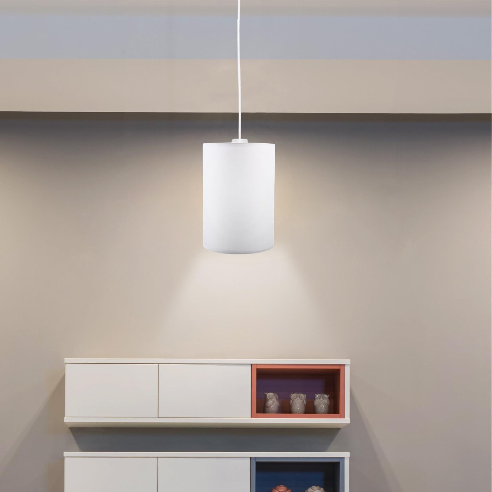 Trommel Shade E27 tkanina wisząca osłona lampy cylindryczny abażur do sufitu oświetlenia ściany i stołu żyrandol lekka dekoracja nowoczesna dekoracja domu