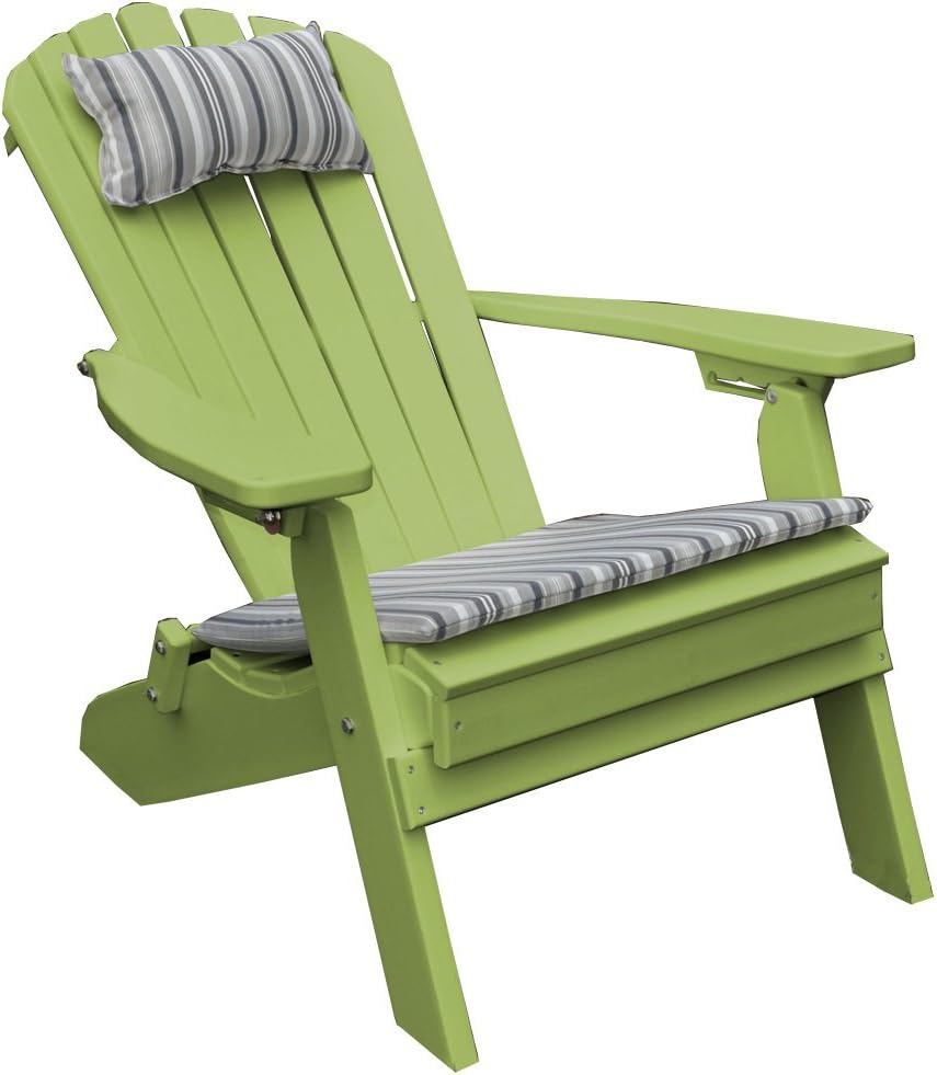 A & L Furniture Poly Folding/Reclining Adirondack Chair, Weathered Wood