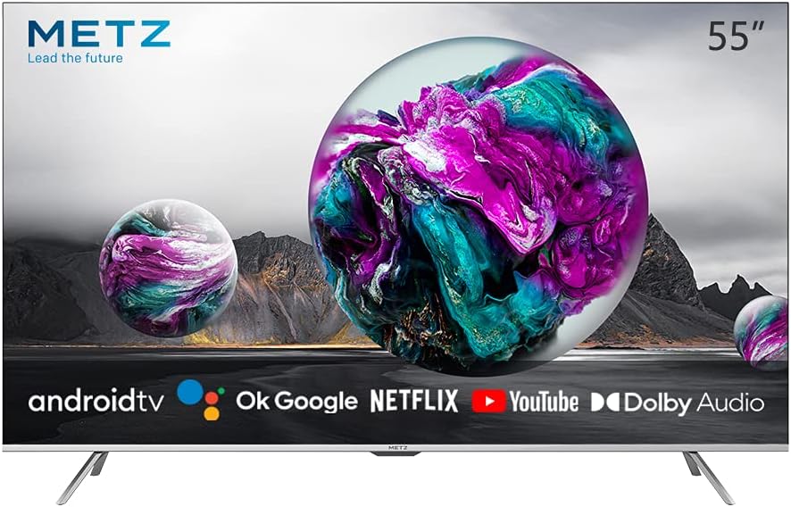 Metz Smart TV, Serie MUC7000, 55 (139 cm), 4K UHD, Versione 2022, Wi-Fi, Android 10.0, HDR10/HLG, HDMI, ARC, USB, Slot CI+, Dolby Vision, DVB-C/T2/S2, HEVC MAIN10, Google Assistant, Argento Metz Smart TV, Serie MUC7000, 55 (139 cm), 4K UHD, Versione 2022, Wi-Fi, Android 10.0, HDR10/HLG, HDMI, ARC, USB, Slot CI+, Dolby Vision, DVB-C/T2/S2, HEVC MAIN10, Google Assistant, Argento
