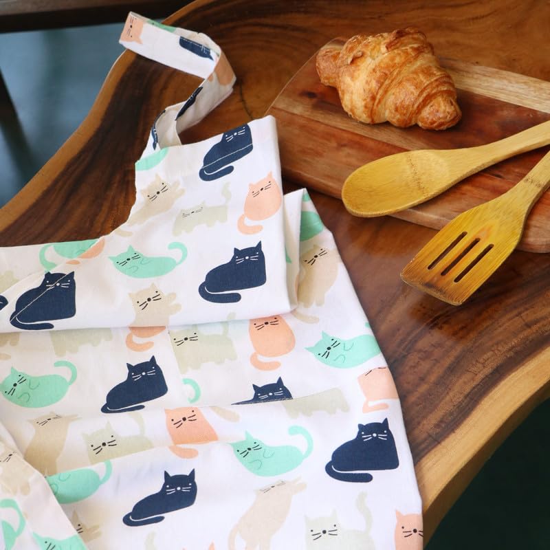 Image of Oak & Lily 100% Cotton Kitchen Apron | Fully washable with large front pocket | European quality | Made for Indian sizes