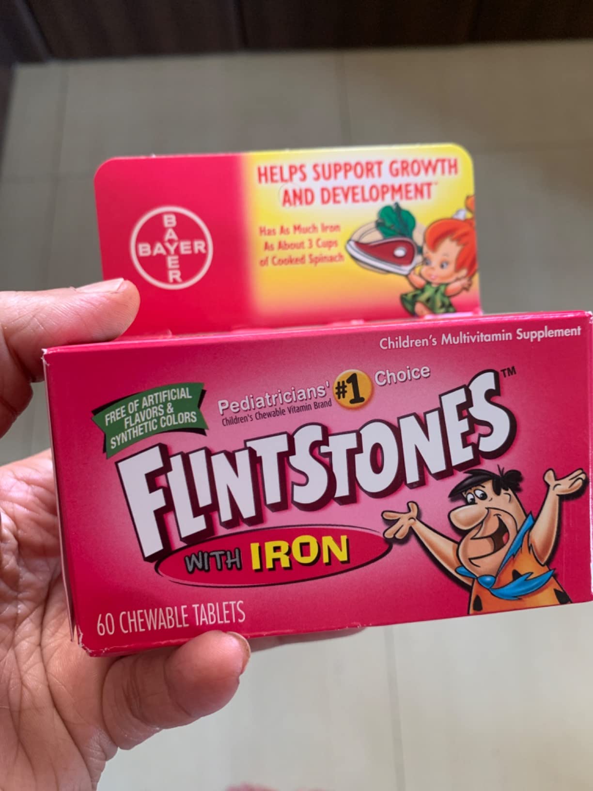 Flintstones Children's Multivitamin plus Iron Chewable Tablets 60Count