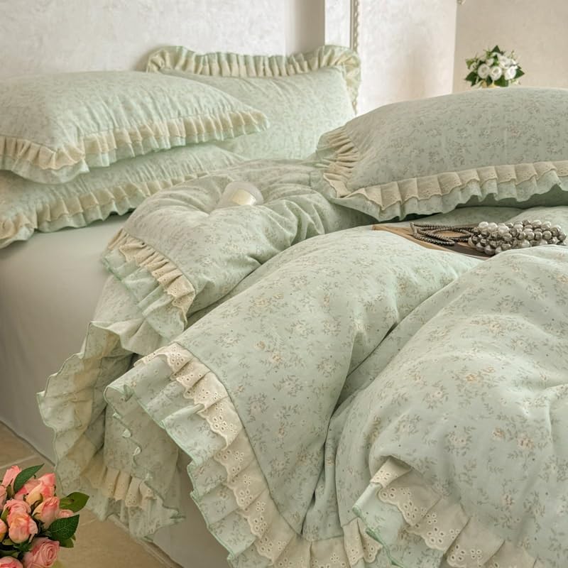 Parure de lit anti-glisse en coton avec zip pour lit double