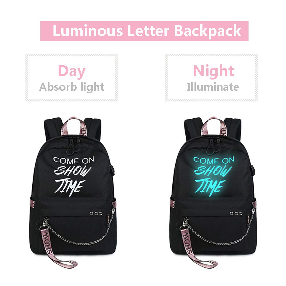 HASAGEI Mochilas Escolares Juveniles para 15.6“ Mochila Unisex para la Escuela Daypacks para Mujeres Hombres (Negro)