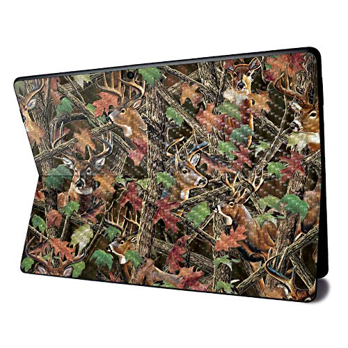 Image of MightySkins Carbon Fiber Skin for Microsoft Surface Pro X - Buck Camo | Textured Carbon Fiber Finish | Easy to Apply, Remove, and Change Styles | Made in The USA