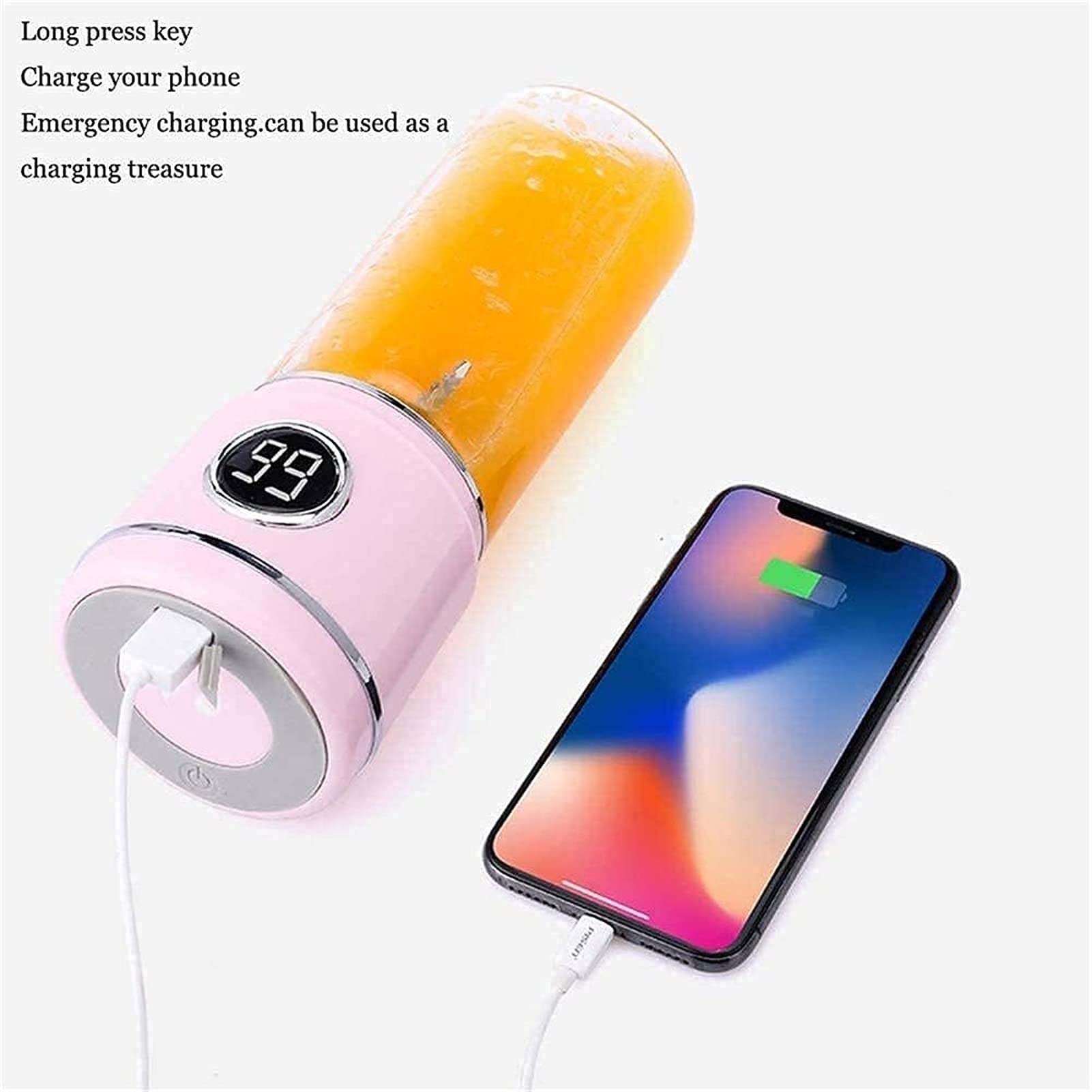 Máquinas exprimidoras, exprimidor prensado en frío, exprimidor Recargable por USB de 6 Hojas, exprimidor eléctrico portátil para el hogar, máquina de Cocina