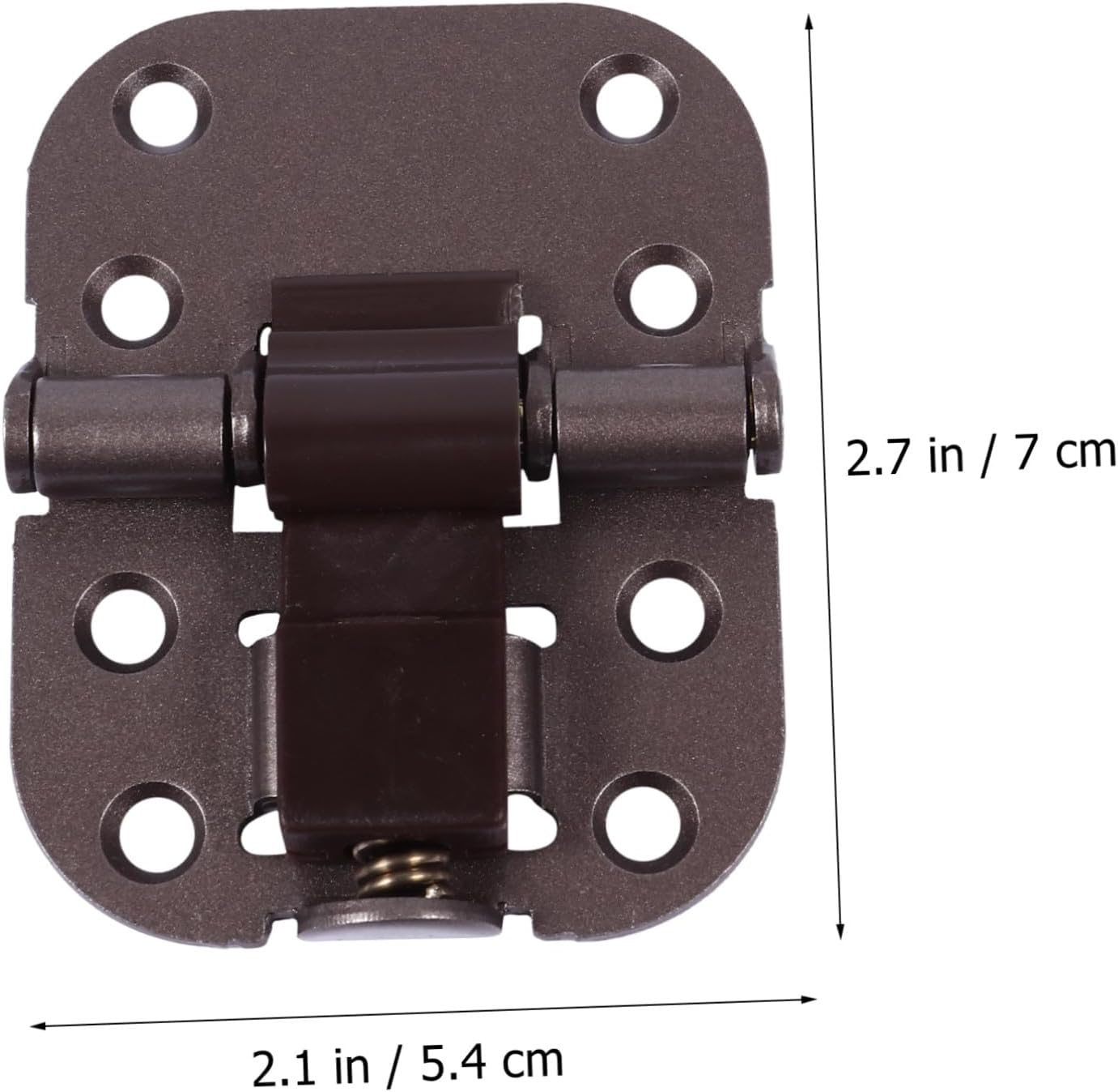 Kichvoe 2pcs Steel Folding Door Hinges with Spring Foldable Shutter Metal Hinges for Wood Doors Including Screws and Window Hardware
