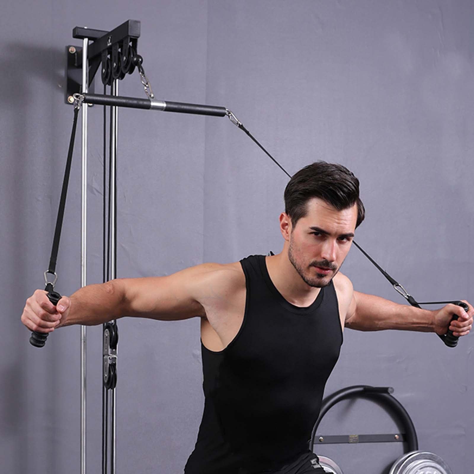 Máquina de Poleas con Barra Recta para Tríceps Y Ejercicios de