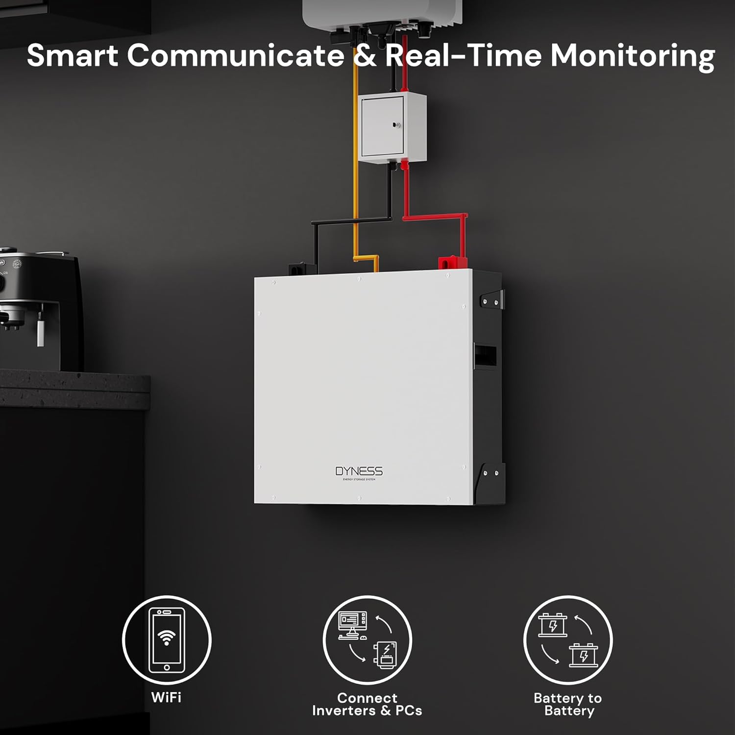 Smart Communication and Real-Time Monitoring features of the Dyness battery