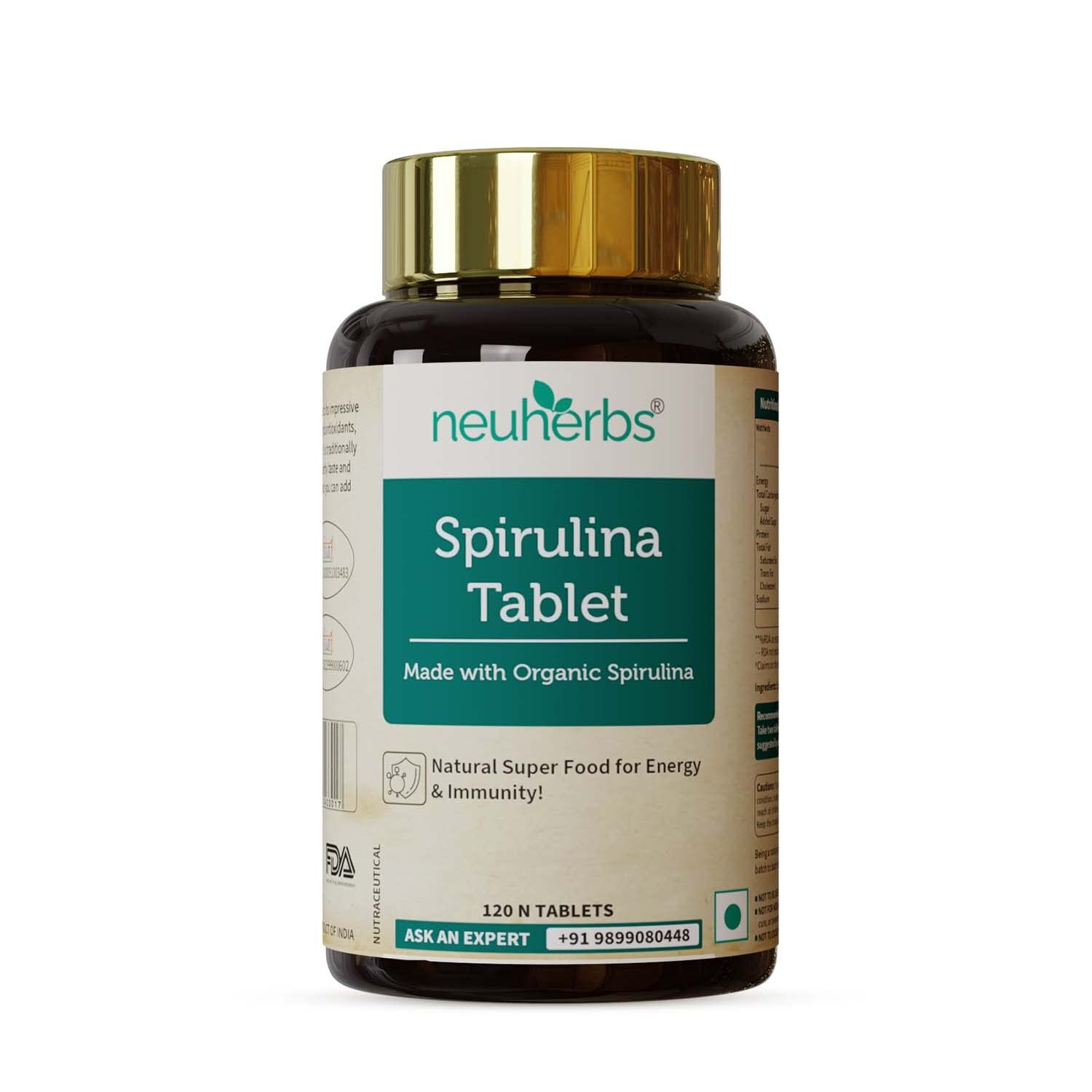 Neuherbs Organic Spirulina 120 Tablets | Natural Super Food For Energy, Immunity & Weight Loss | High In Protein And Antioxidants (B0BLV9F4GX) Amazon Price History, Amazon Price Tracker