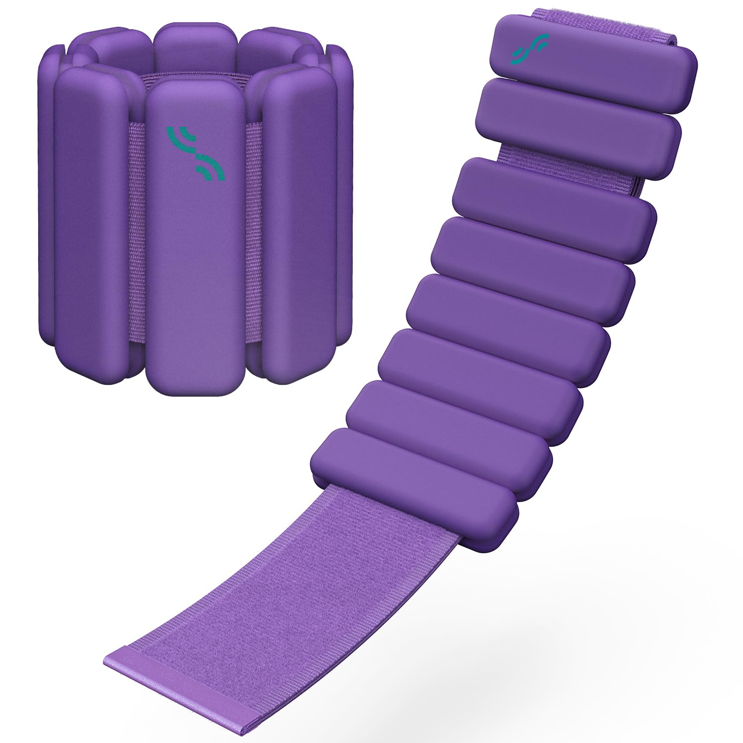 Sportneer Tragbare Gewichtsmanschetten – 2er-Set (Jeweils 0,5 kg & 1 kg) für Damen und Herren, Knöchelgewicht Set für Yoga, Tanz, Aerobic