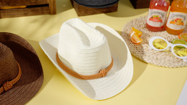 1921 12 Pcs Straw Cowboy Hats For Women Men, Wide Brim Summer Hat Bulk Straw Cowboy Hat for Women Men Girls Roll up Wide Brim  main image 4