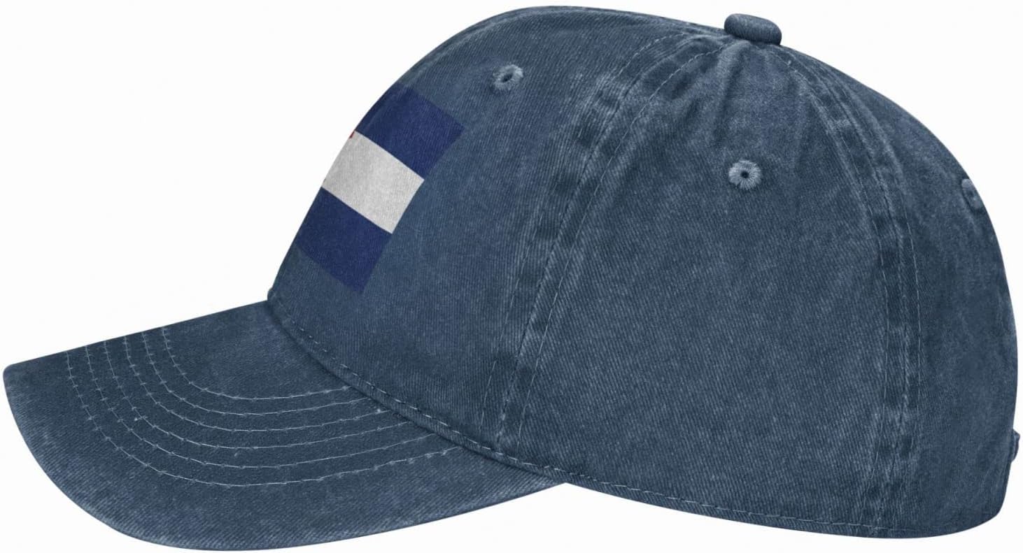 Flag of Colorado Hat Retro Vintage Washed Cotton Denim Baseball Caps Unisex Adjustable Navy Blue - Image 3