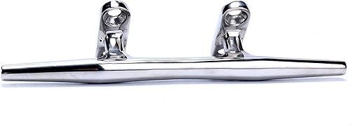 Miniatura 7 de Amarine Made Tacos de base abierta de acero inoxidable, tacos de barco de 6 pulgadas, tacos de cuerda, tacos de muelle de barco, ideal para