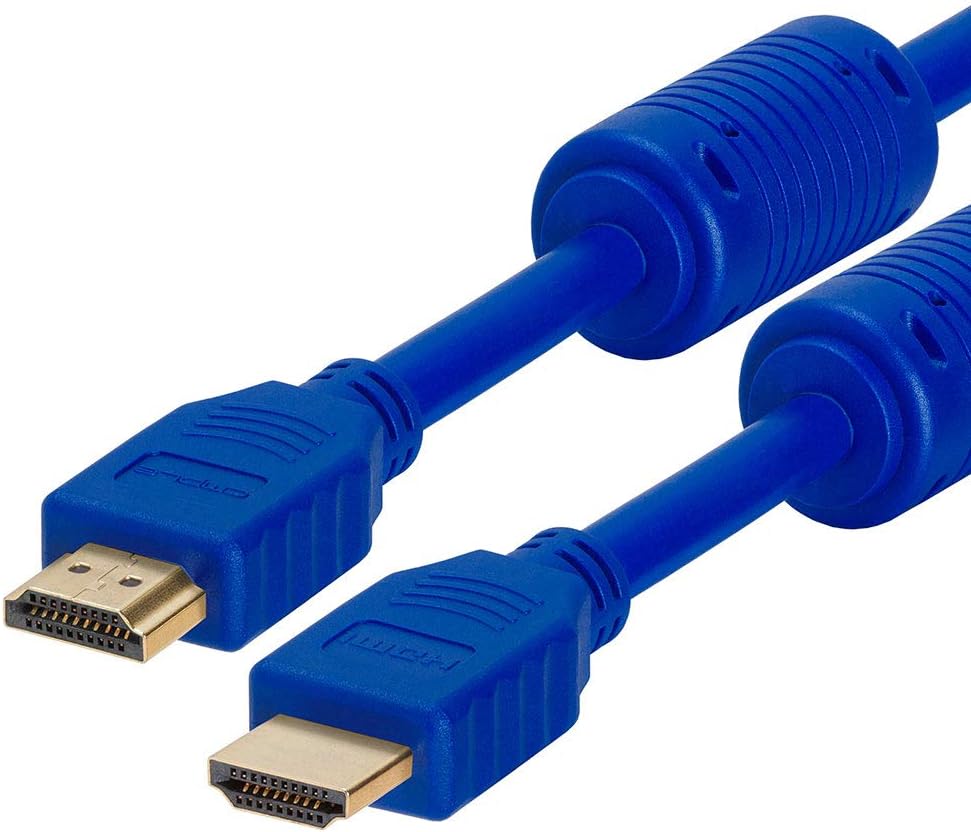 Cmple - HDMI Cable 6FT High Speed HDTV Ultra-HD (UHD) 3D, 4K @60Hz, 18Gbps 28AWG HDMI Cord Audio Return - 6 Feet Blue
