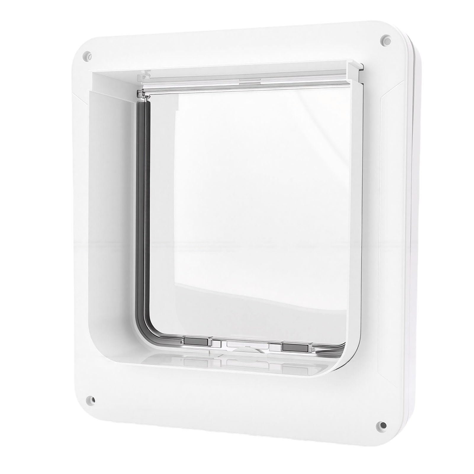 banapoy Puerta Inteligente para Gatos para Interior y Exterior, Collar de Puerta para Gatos con Apertura Automática Activado con 2 Llaves con Sensor de Collar, Control Remoto, para Mascotas con Solapa