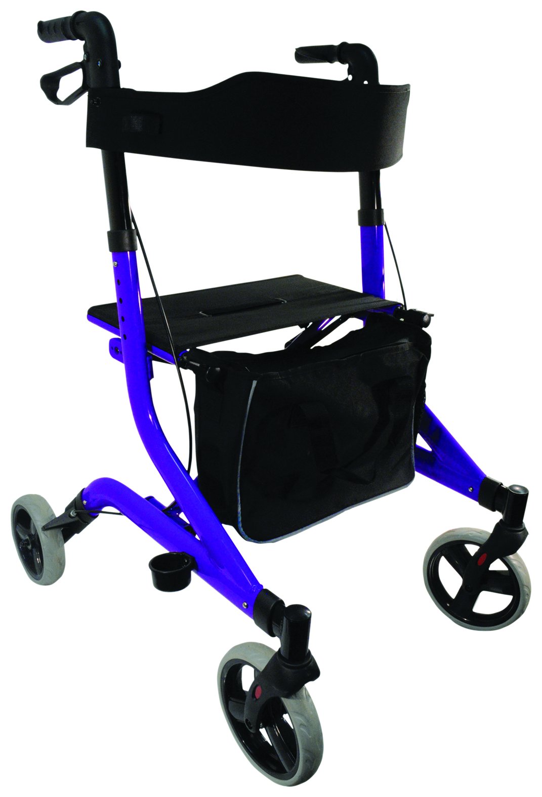 Deluxe Four Wheeled Rollator - Purple