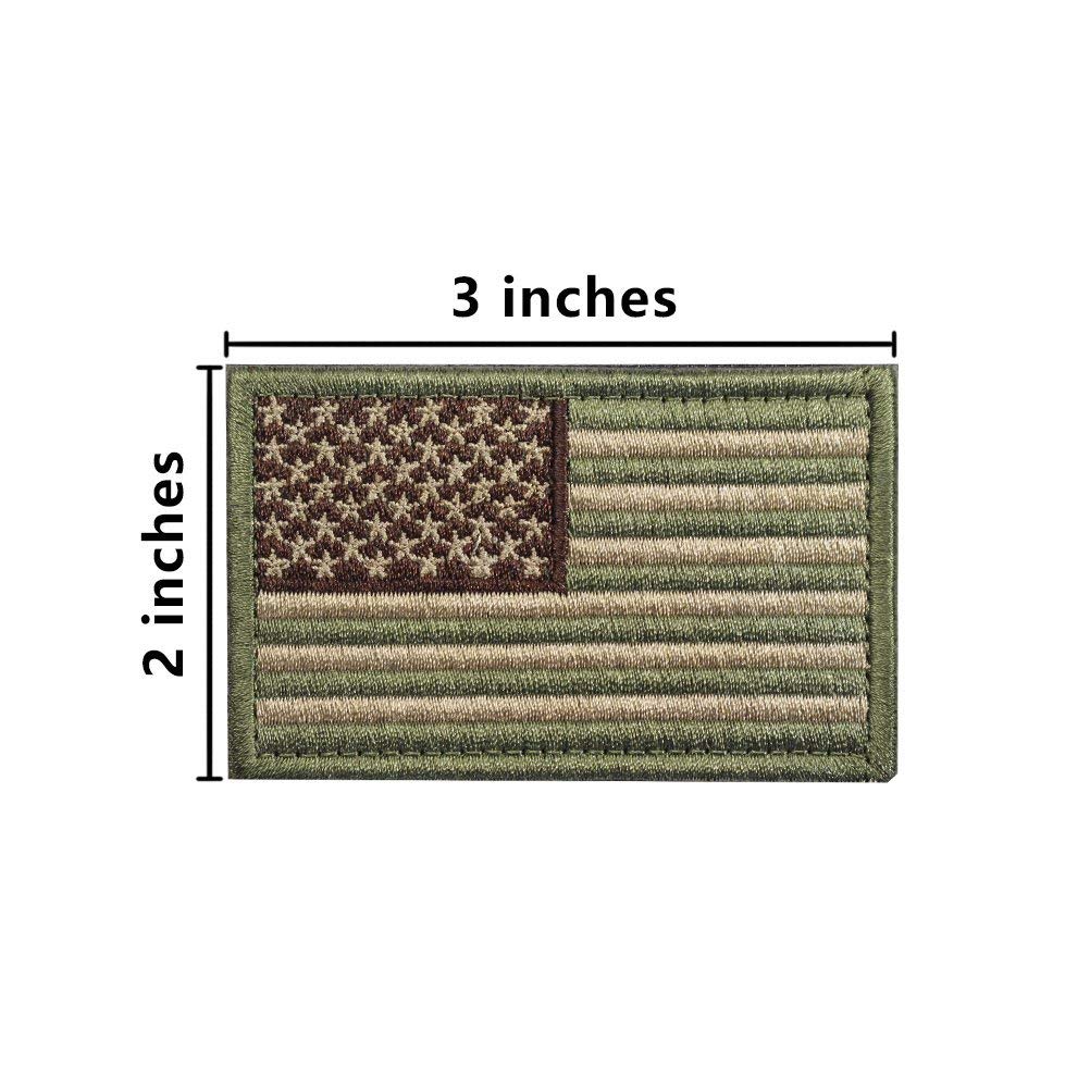 2 Toppe Tattiche Con Bandiera USA Per Veterani - Ricamo 3D, Supporto A Strappo, Morale Patch