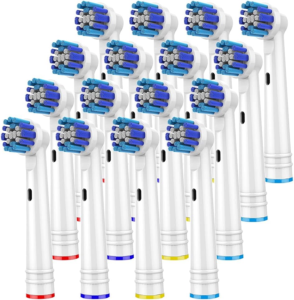 Replacement Toothbrush Heads for Oral-B, Precision Clean Compatible with Oral B Braun Electric Toothbrush (Pack of 16)