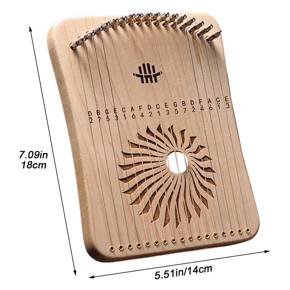 17 Saiten Fingerspiel Saiten Harfe Lyra Tragbare Harfe Musical Keyboard Instrument Daumen Klavier Holz Marimba Instrument
