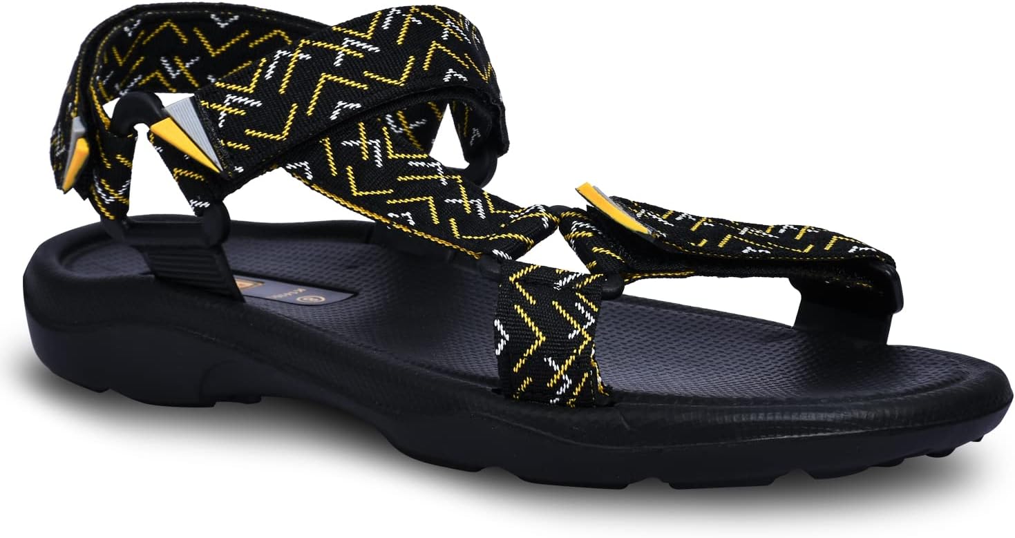 PARAGONEVK1416G Stylish Velcro Sandals for Men | Durable, Comfortable & Lightweight Sandals with Cushioned Soles | Easily Washable | Ideal for Outdoor Use
