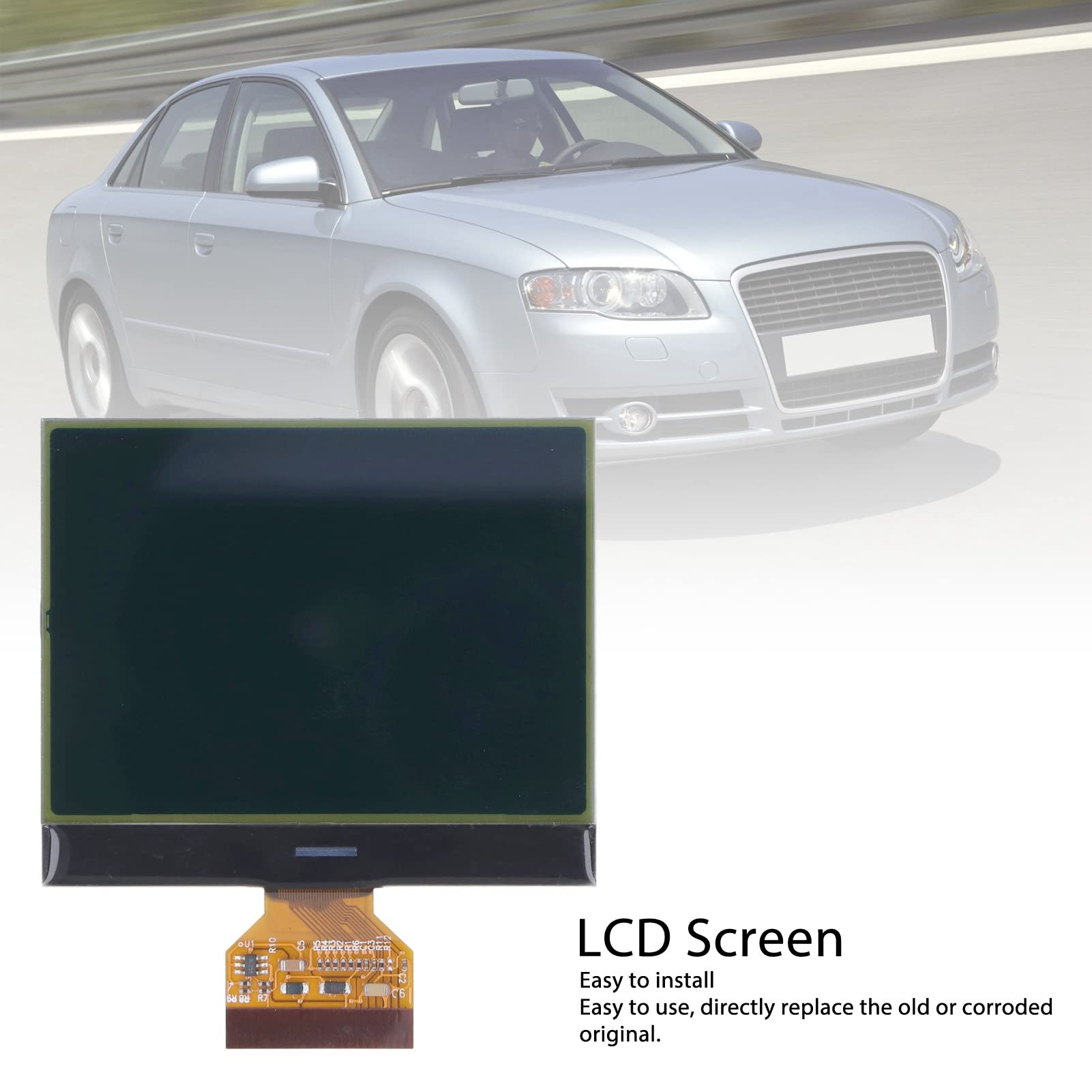 Pantalla LCD Velocímetro Compatible con B6 B7 2002‑2008 Reemplazo para Panel de Instrumentos Conexión FPC Diseño Tecnológico Alto Contraste Fácil Instalación sin Adhesivos
