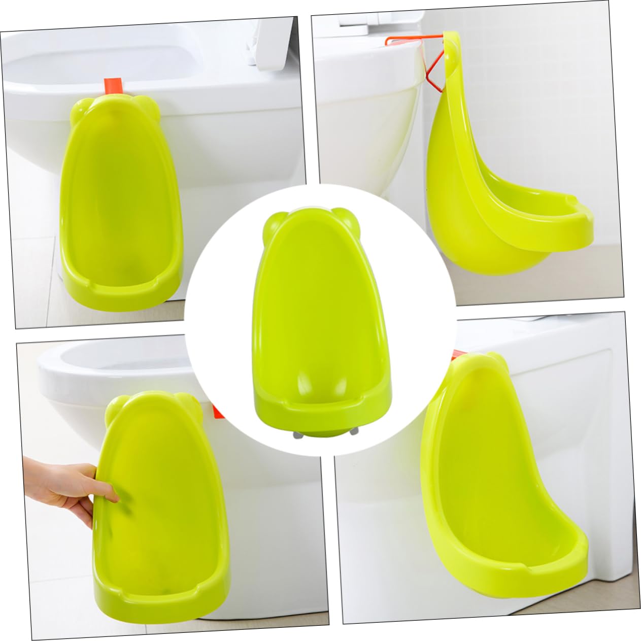 KOMBIUDA 1Pc Hanging Urinal for Boys Lightweight Pee Trainer Easy to Install Thickened Design for Potty Training at Home Travel Yellow