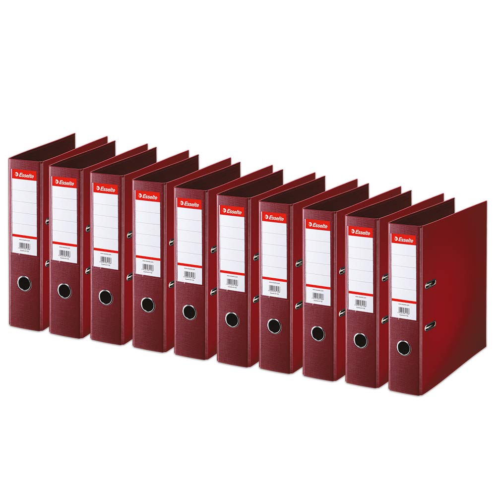 Esselte Standard, 1x Lever Arch Finder, Burgundy, 75 mm Spine, A4, PP, 320280