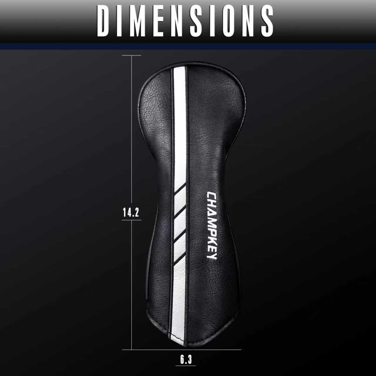 CHAMPKEY Premium Golf Head Covers for Woods & Driver, Advanced Polyurethane Synthetic Leather - Image 6