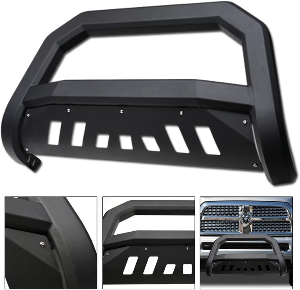 for 2010-2018 Dodge Ram 2500/3500 - Matte Black AVT Edge Bold Series Bull Bar Brush Push Front Bumper Grill Grille Guard
