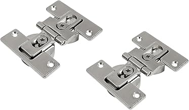 LIKERAINY 180 Degree Hinges for Folding Doors Hinges for Furniture Wardrobe Wardrobe Zinc Die-Cast Nickel Plated Pack of 2