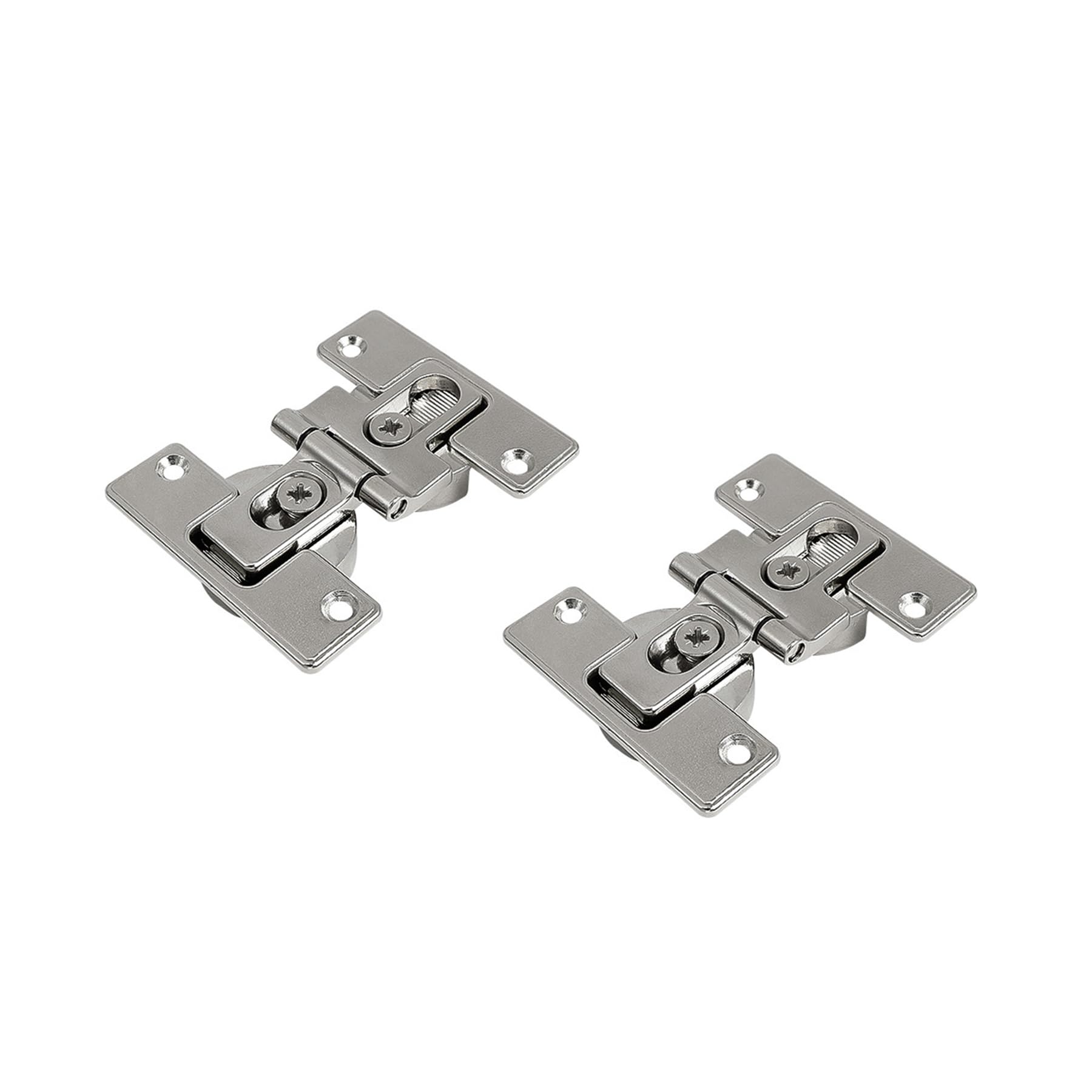 LIKERAINY 180 Degree Folding Door Hinges for Furniture Cupboard Wardrobe Die-Cast Zinc Nickel Plated Pack of 2 Pieces