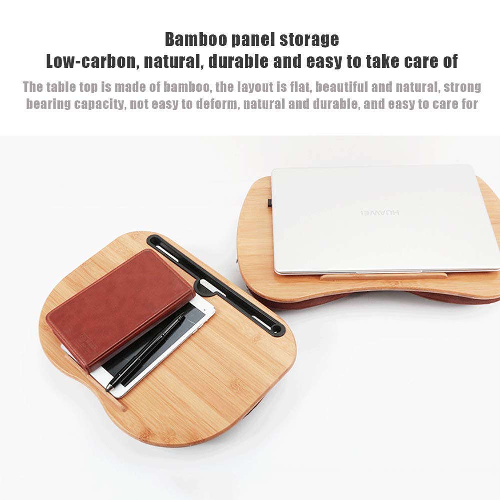 Lap Desk Pour Ordinateur Portable Et Tablette, Coussin Pillow & Bois Plate-Forme, Livre Support/Sleeping Pillow/Laptop Stand, Avec Bandes Anti-Glissement Et Emplacement De Stockage,B 550X350MM