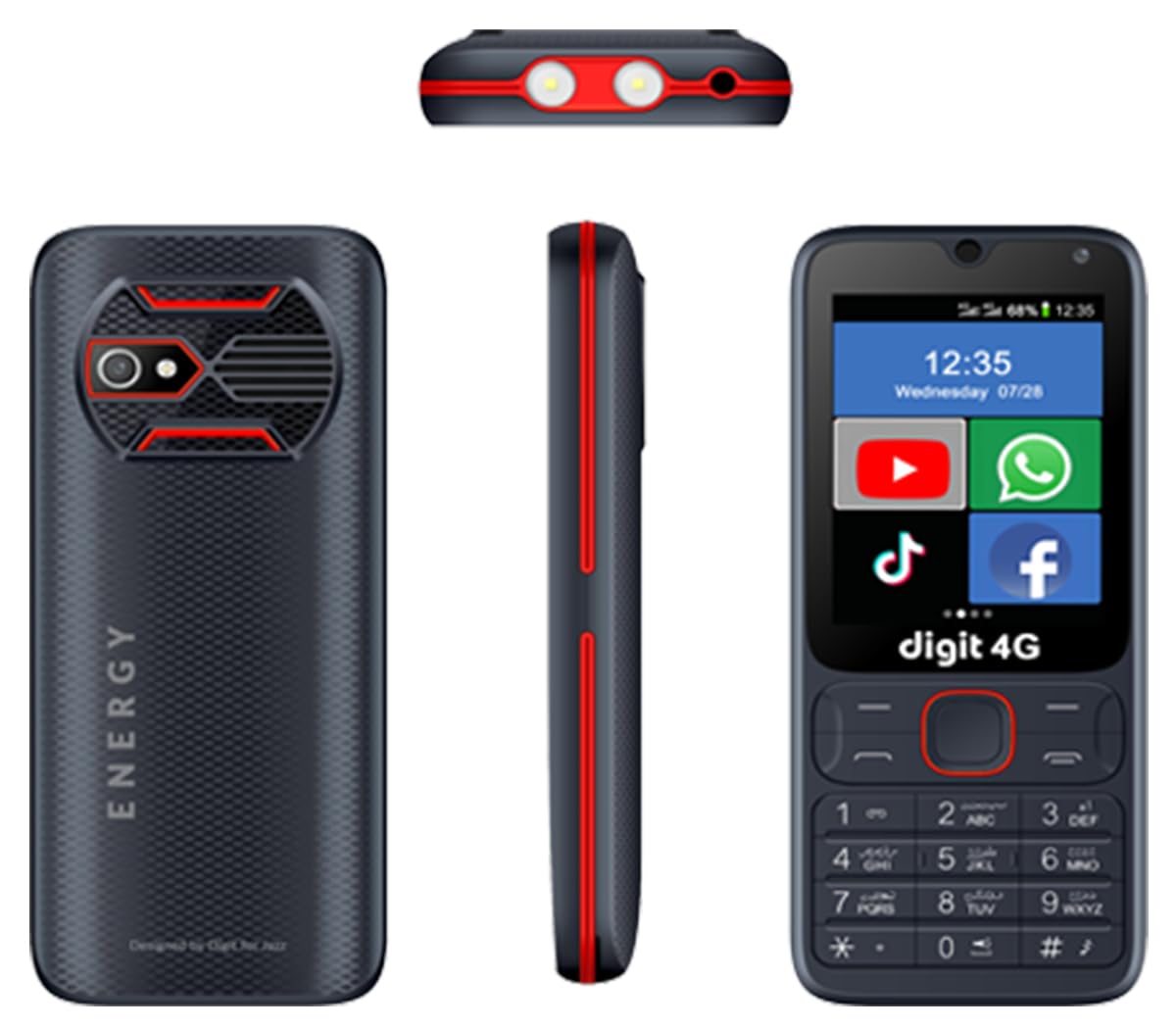 Digit Energy 4G Phone I Super long battery life I Big screen display I WhatsApp I Facebook I Tik Tok