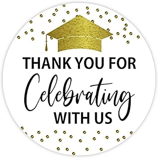 Thank You for Celebrating with Me, Graduation Favor Stickers, Birthday Favor 24 Pieces, ( 24 Stickers)