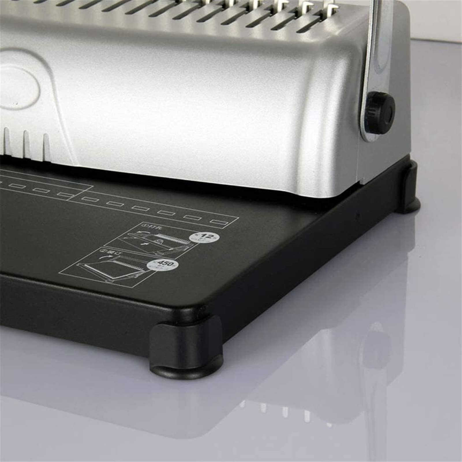 Macchina per rilegatura di libri per impieghi gravosi Macchina per rilegatura perforatrice manuale Rilegatura di 450 fogli Capacità di punzonatura di 12 fogli con macchina a pettine A4 a 12 fori per