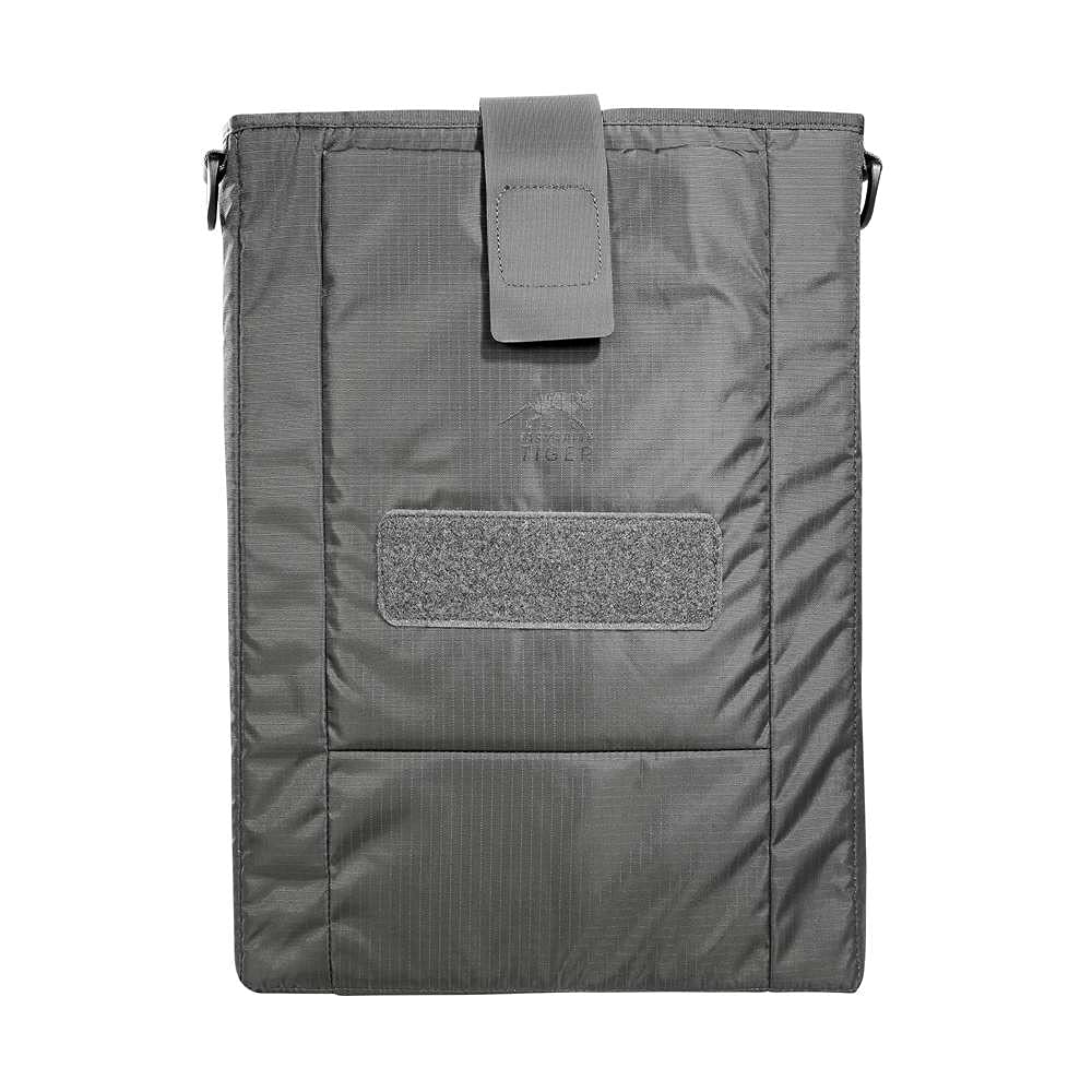 Tasmanian Tiger TT Modular Computer Sleeve modulare, gepolsterte Laptop- und Tablet-Hülle für 15-Zoll Notebooks mit zusätzlichem Tablet-Fach, kompatibel mit modularen TT Rucksäcken, Titan Grey