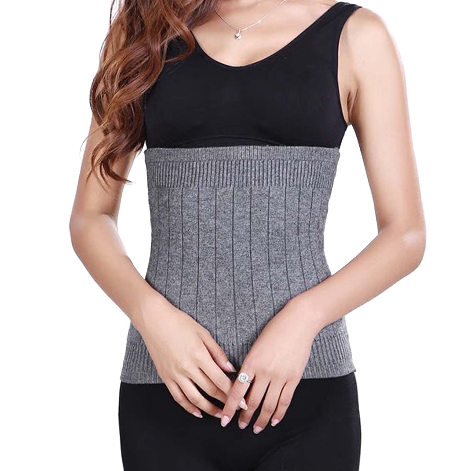 Cinturón Lumbar Mujeres Invierno Cinturón de Cachemira de Punto Anti-frío Cálido Cinturón Elástico Calentamiento Mantener el calor en la Espalda Riñones Soporte para el Vientre