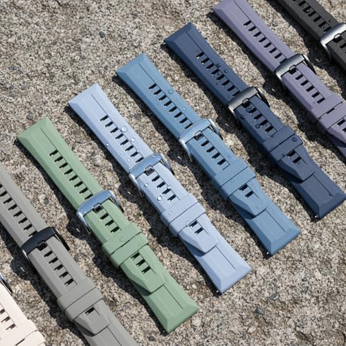 Image of XMUXI 22mm Watch Strap Compatible with Huawei Watch GT6 Pro GT 6 /5 /4 /3 46mm Straps Quick Release for bip 6 /Venu3 /Venu4 45mm /Vivoactive 4,Galaxy Watch 3 45mm Silicone Bands (NO WATCH)