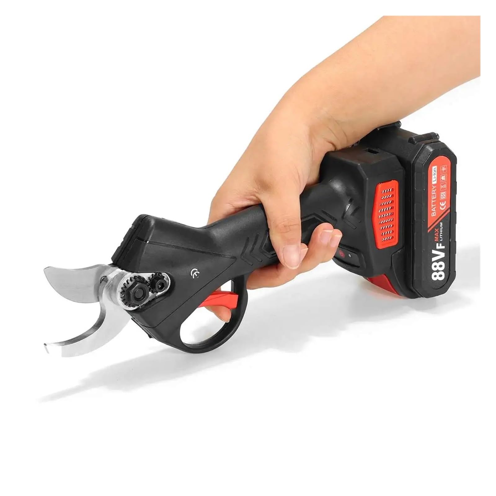 Tijeras de podar eléctricas inalámbricas de 30mm cortador de ramas tijeras for árboles frutales herramientas de podar con 2 baterías,Serie profesional