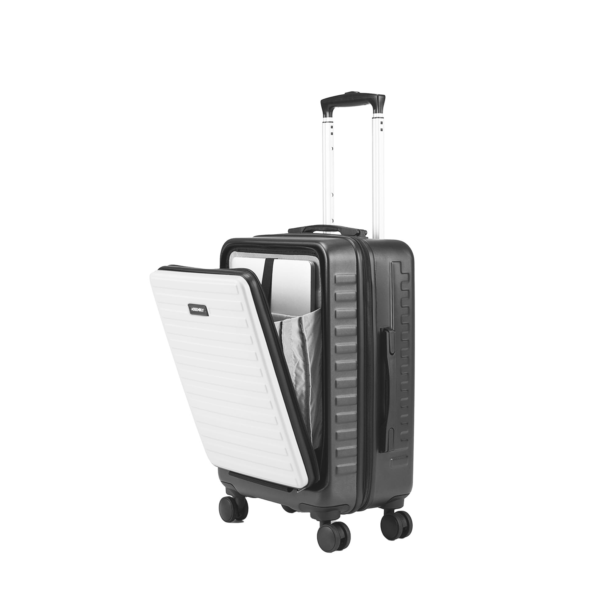 Cabin Luggage Polycarbonate 20 Inches Premium Hardsided Trolley Bag With Spinner Wheels For Flight With Tsa Lock (40L, Dual Grey)-Stark, Small-image-1