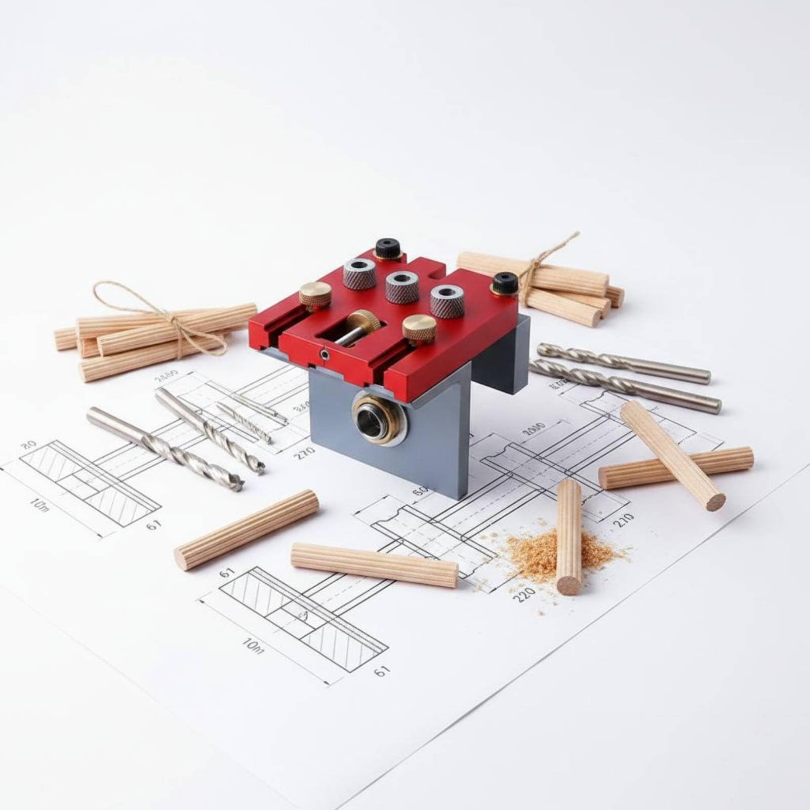 Plantilla Perforación Clavijas Grabado Láser Plantilla Ensamblaje Madera Resistente Óxido Guía Taladro Muebles para Carpinteros
