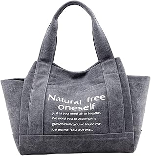Bolsa de ombro feminina bolsa de mão feminina bolsa de mão para mulheres bolsa de mercearia de lona bolsa de lona bolsa de lona bolsa de grande capacidade bolsa de ombro único cinza bolsa grande, Cinza