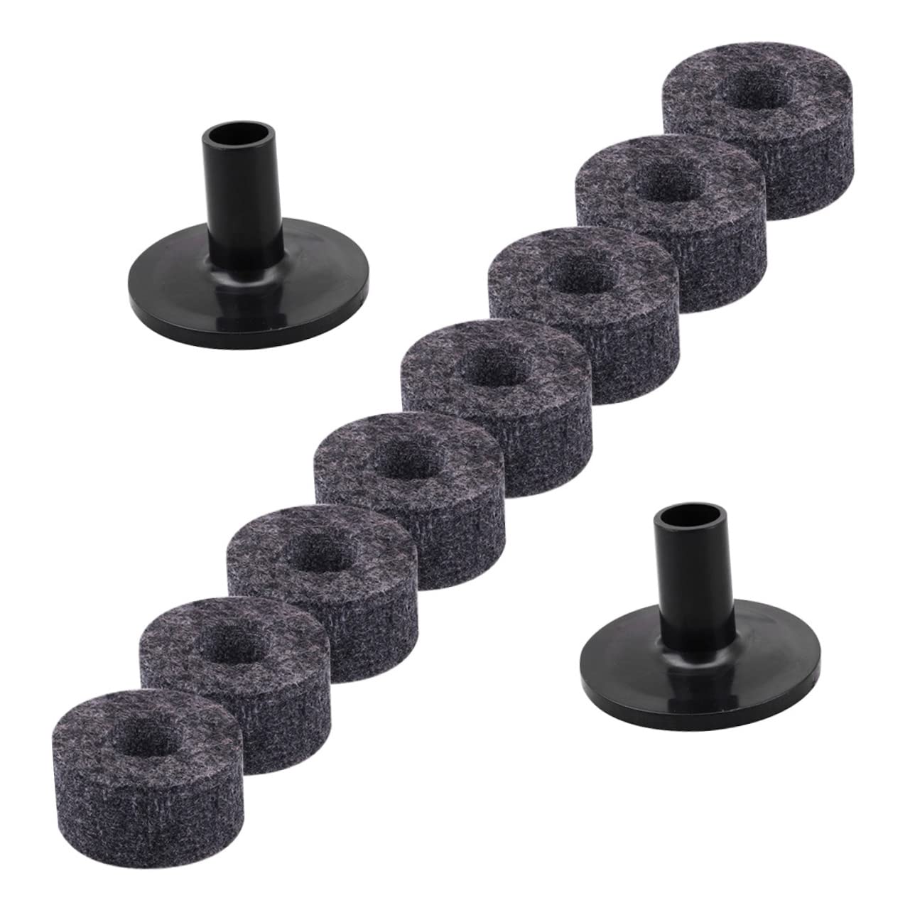 VICASKY Cymbal Felt Pad Replacement 2 Pcs Drum Sleeves Black for Cymbal Stand Drum Supplies