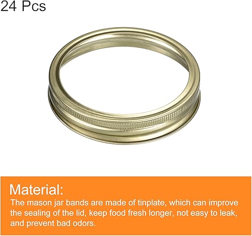 Miniatura 9 de uxcell Anillos para tarros de conserva, 24 unidades, bandas de repuesto para tarros de masón de hojalata de boca regular, a prueba de fugas, se